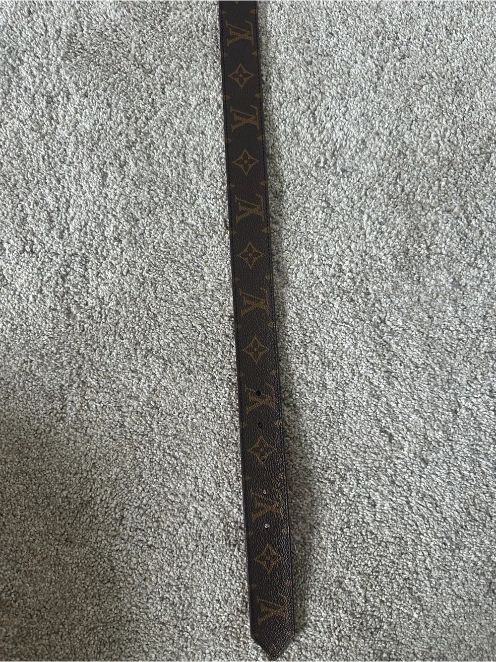 Louis Vuitton Monogram Belt with Red Interior and Gold LV Buckle